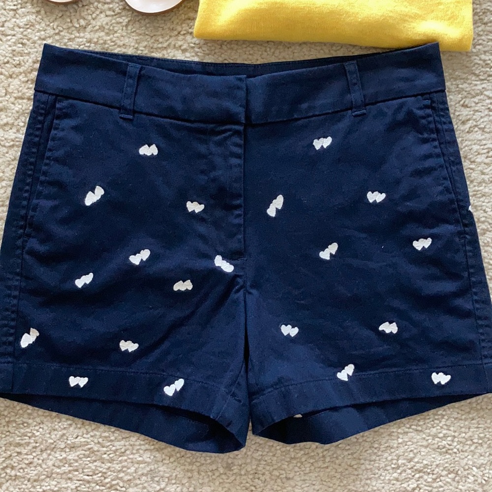 J. Crew Heart Embroidered Shorts - Picture 3 of 5